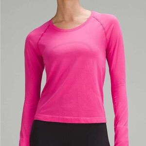 Lululemon hip length swiftly tech long sleeve sonic pink